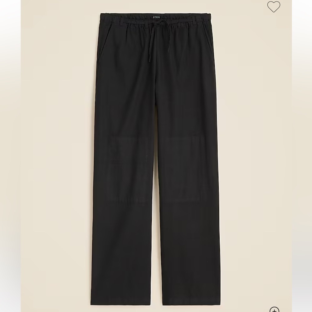 J. Crew Petite relaxed utility pant in cotton blend- black